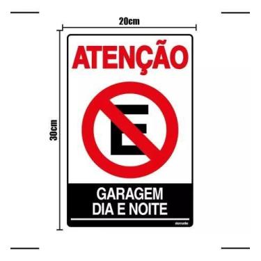 Imagem de Placa Sinalização " Garagem Dia e Noite " - imoport