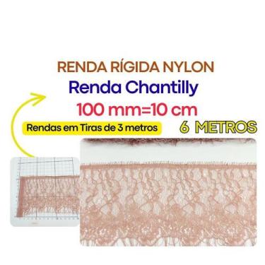 Imagem de Renda Rígida Poliamida 20mm 37mm 50mm 100mm Várias larguras Nylon RNyl
