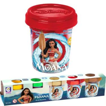 Imagem de Massinha Moana e Amigos 5 Potes 250g Cotiplás