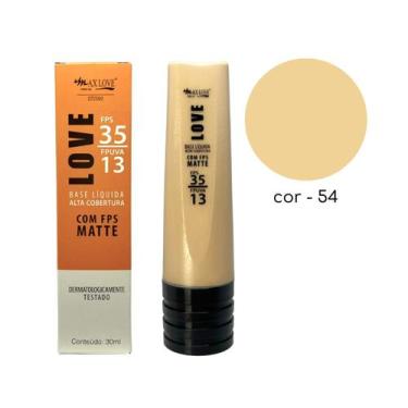 Imagem de Base Liquida Alta Cobertura com FPS - Max Love Make-up, 54