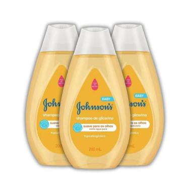 Imagem de Kit 3 Shampoo Glicerina Johnson's Baby 200ml