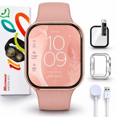 Imagem de Relógio Smartwatch S11 Grande Bluetooth Chat GPT + Brindes - Microwear