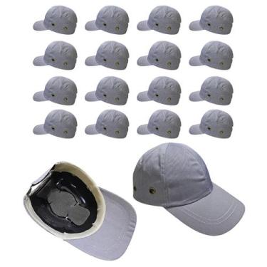 Imagem de Bone com Capacete EPI Kit 16 Uni Obra Seguranca Casquete Trabalho Cons
