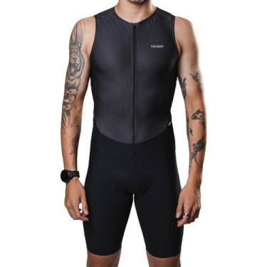Imagem de Macaquinho Triathlon Triway Sports Concept Black Regata Masc -, Preto,