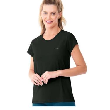 Imagem de Camiseta Feminina Fitness Manga Curta Zee Rucci, G, Preto