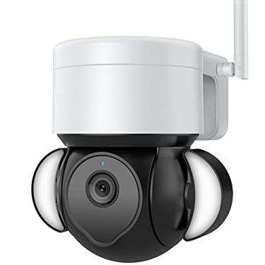 Imagem de Câmera de segurança externa 2MP / 3MP / 5MP, FHD Pan/Tilt 2.4G Wi-Fi Câmera de vigilância doméstica com visão noturna colorida detecção de movimento de áudio 2 vias IP66 à prova d'água (3MP)