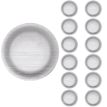 Imagem de Jogo Prato Fundo Redondo Duralex 22cm Diamente Refeição 12Un