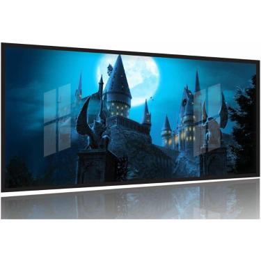 Imagem de Quadro Hogwarts Castel Harry Potter 130x60 Moldura Preta 2x2