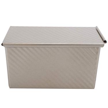 Imagem de Molde de pão de liga de alumínio,alimentos seguros e antiaderentes com tampa, design de ventilação de caixa de pão faz com que a massa aqueça mais uniformemente e o sabor é mais rico e delicioso, molde de pão de liga de alumínio