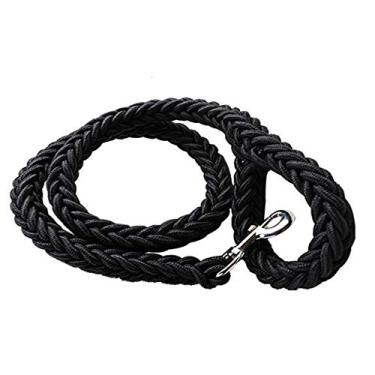 Imagem de HIOD Coleira de nylon para cães médios grandes cães conduz treinamento para animais de estimação corrida segurança escalada montanha cachorro grande, preto