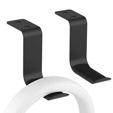 Imagem de Geekria Suporte de parede para fone de ouvido,suporte de gancho para fone de ouvido para jogos,suporte para suporte de parede sob a mesa para de fone de ouvido(2 unidades/Z/preto)