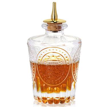 Imagem de Garrafa amarga – Garrafa para coquetel Donatello Bitter, 130 ml, topo de metal para painel, ótimo para bartender, bar doméstico – KJP13 (Relievo Decor 125 ml)