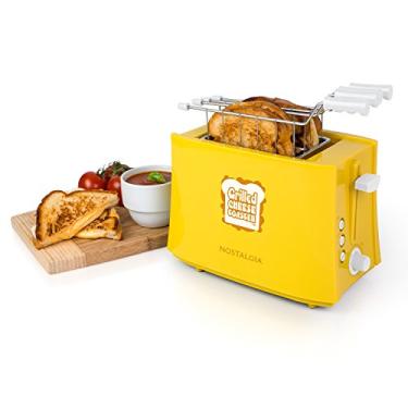 Imagem de Nostalgia Grilled Cheese Toaster with Easy-Clean Toaster Baskets and Adjustable Toasting Dial with Wide Slots