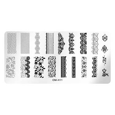 Imagem de Modelo De Unha Padrão De Carimbo De Unha Textura Textura Modelo De Impressão Ferramenta De Estampagem De Unhas Para Manicure Salon Home Halloween Natal