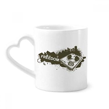 Imagem de Graffiti Street Hip-Hop City Phonograph Caneca de café cerâmica copo de coração de vidro