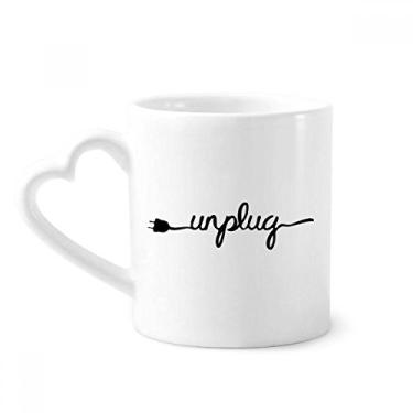 Imagem de Caneca de café cerâmica com desenho engraçado Unplug