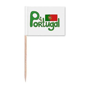 Imagem de Bandeira nacional de Portugal, padrão verde, palito, bandeiras, marcador, decoração de festa