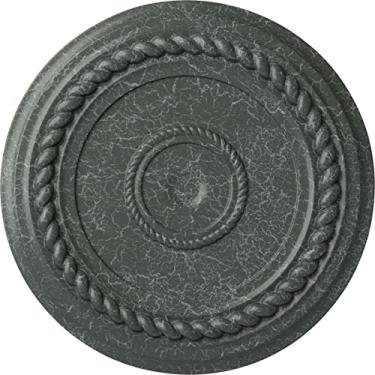 Imagem de Medalhão de teto Ekena Millwork CM18ALAGC Corda de Alexandria, 19 5/8"OD x 1 1/2"P (serve em toldos até 4 5/8"), pintado à mão em rachadura verde ateniena