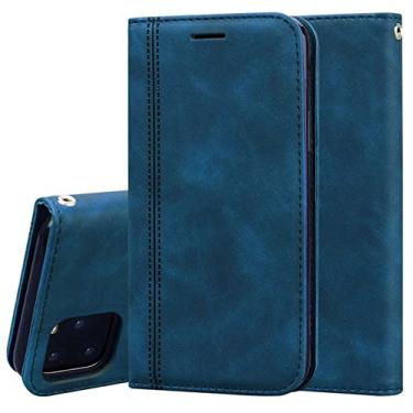 Imagem de Estojo Carteira Flip para iPhone 13 12 Mini 11 14 Pro Max X XR XS 7 8 6 6S Plus SE 2020 2022 Capa de Couro Fundas Coque, Azul, Para iPhone 12 Mini
