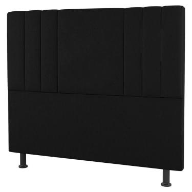 Imagem de Cabeceira Cama Box Casal Grace 140Cm Suede Preto