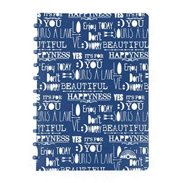Imagem de Caderno de Discos Atoma Quotes Pautado (Azul, A4-21x29.7)