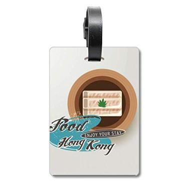 Imagem de Sushi de Hong Kong com camarão China Bolsa de mala com etiqueta para cartão de bagagem