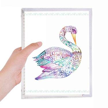 Imagem de Caderno colorido em aquarela com folhas soltas diário recarregável