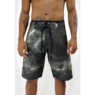 Imagem de Bermuda Água Alkary Caveira Raios Preta-Masculino