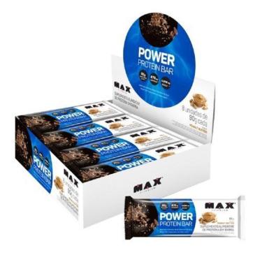 Imagem de Power Protein Bar  (Caixa com 8 Unidades de 90g) - Max Titanium-Unissex