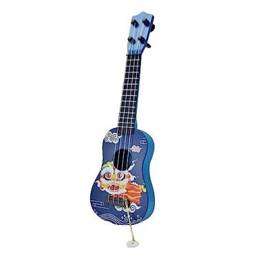 Imagem de harayaa Brinquedo infantil guitarra instrumento musical fácil e divertido 4 miniguitarra brinquedo educativo para festas brinquedos, Padrão de Leão Dançante