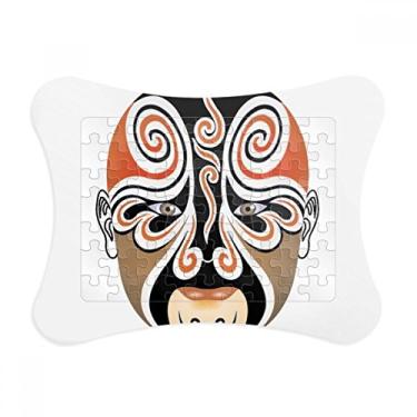 Imagem de Moldura de quebra-cabeça de ópera de Pequim com cabeça facial de ópera de Pequim para decoração de imagem