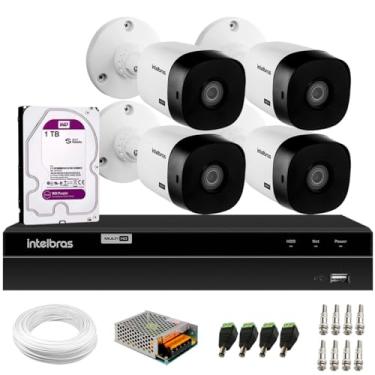 Imagem de Kit 4 Câmeras Intelbras VHL 1120B HD 720p HDCVI Infra 20m IP66 + DVR Intelbras MHDX 1204 4 Canais + HD 1TB Purple