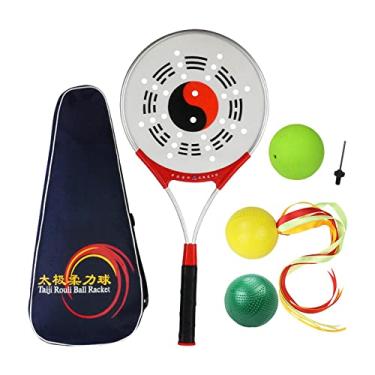 Imagem de rockible Conjunto de bolas de raquete tai softball fitness rouli saco de armazenamento para exercícios de idosos wing chun equipamentos de artes marciais, Conjunto E