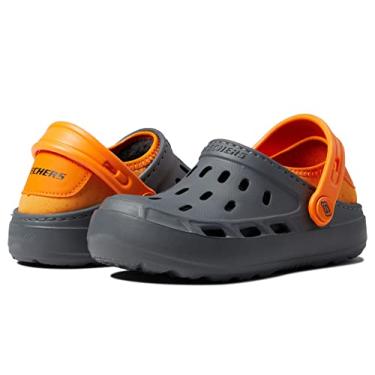 Imagem de Skechers Tamanco infantil unissex Swifters Ii-Be Warmer, Carvão/Laranja, 13 Big Kid