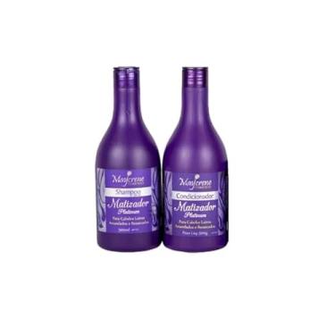 Imagem de Kit Matizador Platinum Maycrene Shampoo Condicionador 2x500g