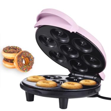 Imagem de Namolit A máquina Dash Mini Donut Maker faz 7 donuts 700W Revestimento antiaderente Máquina elétrica de fazer donuts para café da manhã adequado para crianças Sobremesa Lanche Perfeito 110V