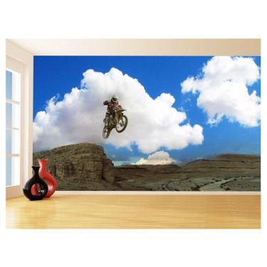 Imagem de Papel De Parede 3D Moto Cross Trilha Terra Mx 3,5M Bkm04