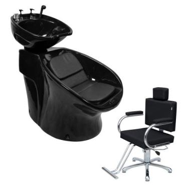 Imagem de Lavatório Neon Shampoo + Cadeira Lotus Reclinável - Bullon