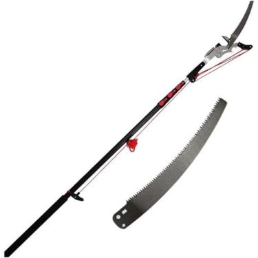 Imagem de Serras telescópicas de pólo, profissional, podador de árvores telescópico, altura extensível, serra de poda, jardinagem, paisagismo, ramo