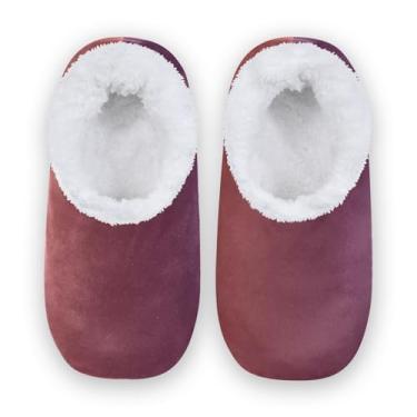 Imagem de CHIFIGNO Chinelos de casa femininos de rena de Natal, chinelos masculinos tamanho 11, chinelos masculinos para quarto M-XXL, Dégradé marrom roxo, XX-Large