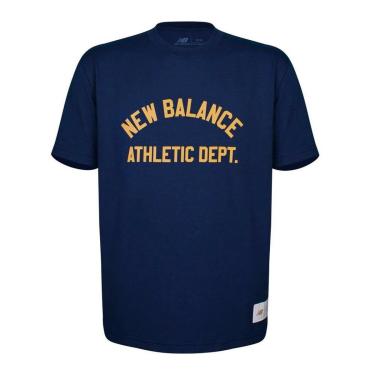 Imagem de Camiseta New Balance Greatest Hits Marinho e Amarelo Masculino-Masculino