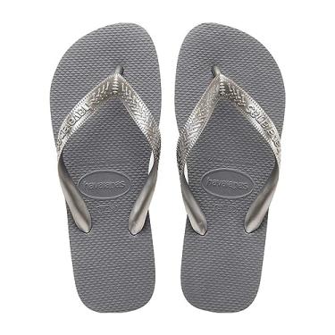 Imagem de Chinelo, Havaianas, Top, Adulto Unissex, Cinza Aço, 33/34