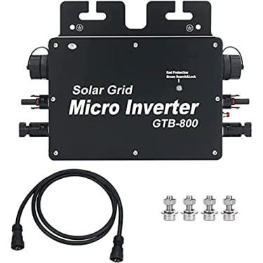 Imagem de Microinversor, energia solar fotovoltaica, inversor de rede solar, microinversores para painéis solares, onda senoidal pura GTB-800 potência 800W, 110V