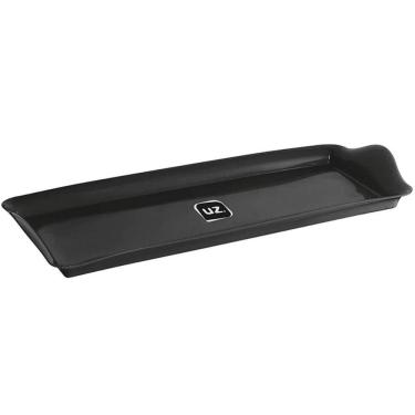 Imagem de Bandeja Retangular Preta 38,5x16,5cm Plástica Uz Decorativa Servir Organizar