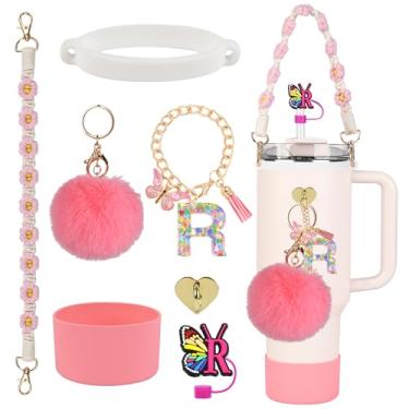Imagem de Stanley Cup Accessories Set, Stanley 30 & 1,134 g Tumbler Accessories, incluindo tampa de palha de silicone e bota, alça de alça de garrafa de água, anel de silicone elástico, pingente de alça de