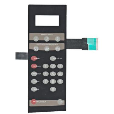 Imagem de Membrana teclado Para Microondas brastemp Bmp 40b Es Preta Grande - TN