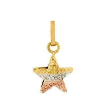 Imagem de Pingente de ouro 18k Estrela Pequeno - Elegancy Joias, Tricolor
