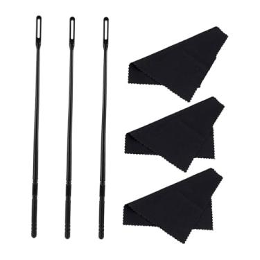 Imagem de YIJU 3Pcs Flauta Limpeza Vara e Pano Flauta Limpador Profissional Manutenção Prática Flauta Kit de Limpeza Flauta Pano de Polimento