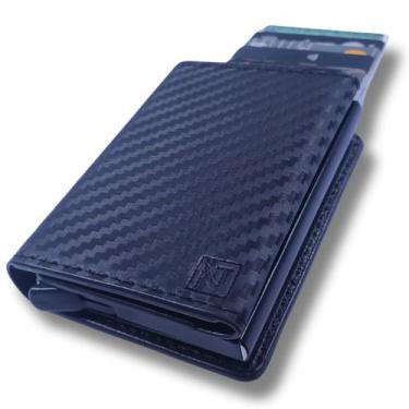 Imagem de Carteira Slim Masculina Rfid Fina Preta Marca Atni Exclusive - Atni Rf