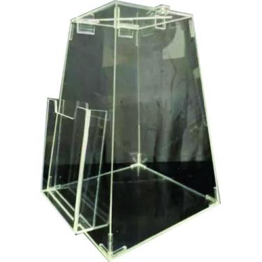 Imagem de Urna Com Bolso Lateral Para Cupom Em Acrílico Transparente - Rick Acri